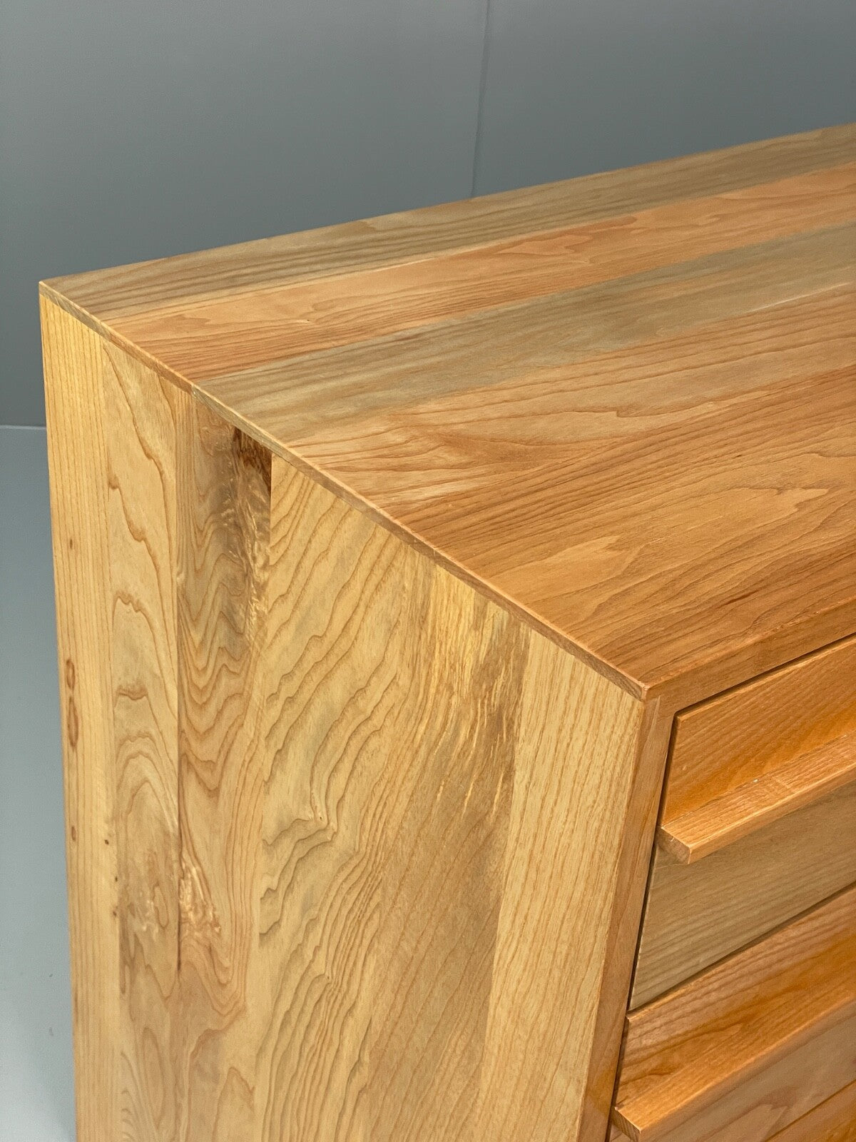 Solid Ash Chest Of Drawers With Mid Century Styled Handles Modern EB9724 MWOO - UKDK FURNITURE