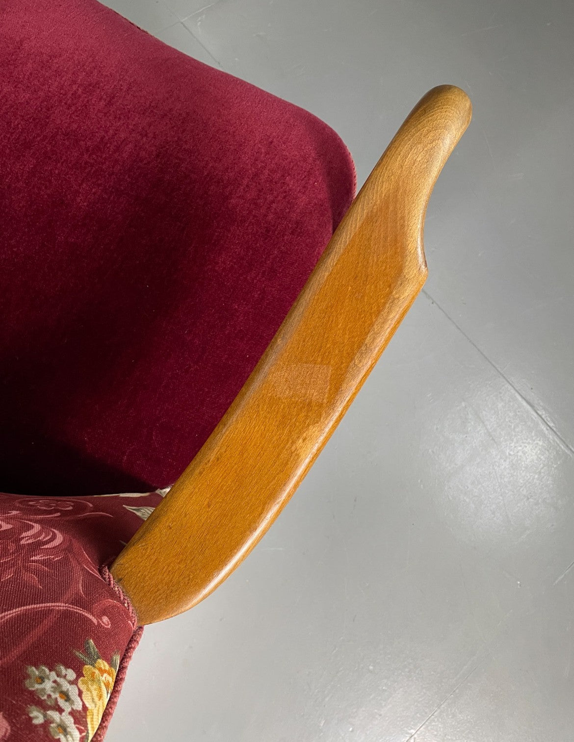 Vintage Lounge Chair Alfred Christensen Slagelse Mobelfabrik Floral VEB6781 MNOR9