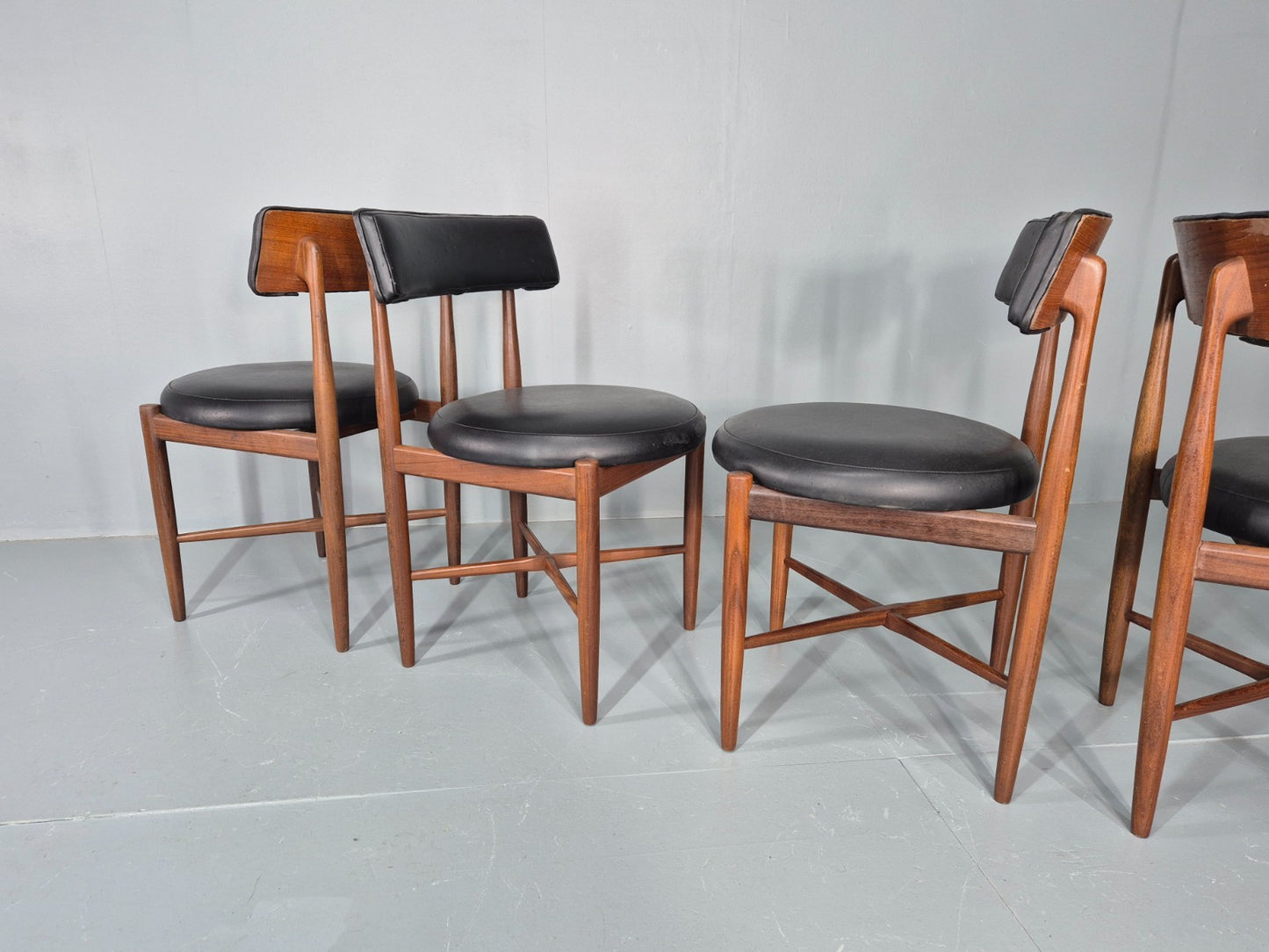 6 Vintage G Plan Circle Chairs 1970s Retro Mid Century Design Teak  EB11890 MDIN5