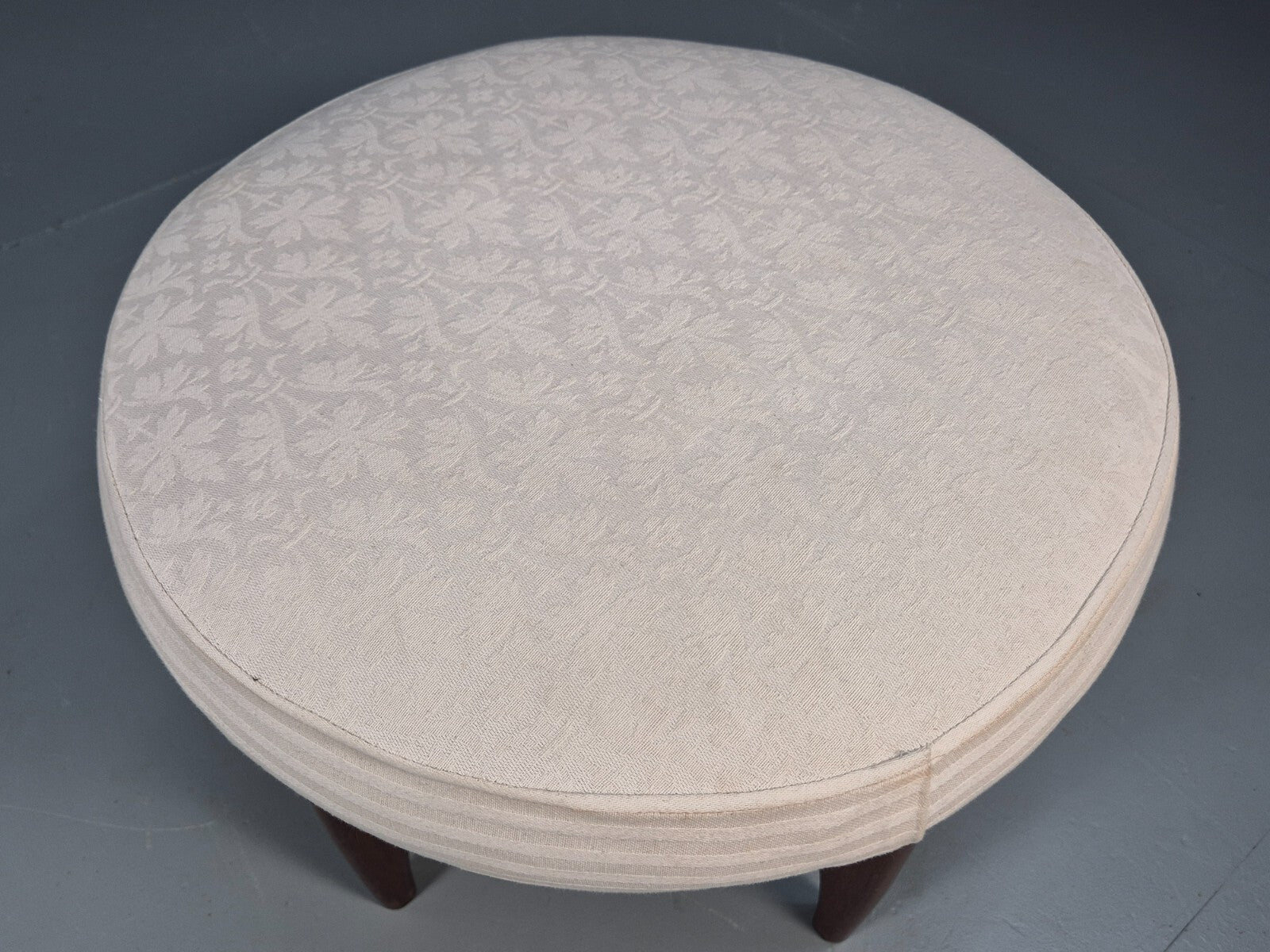 Vintage G plan Dressing Table Stool Teak Astro Base White Cotton EB9750 MFOO - UKDK FURNITURE