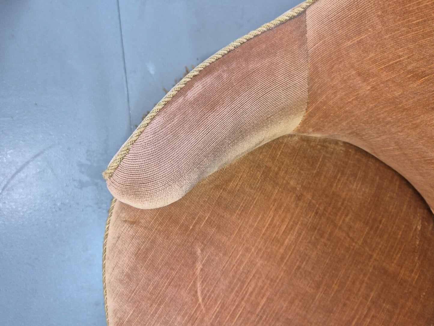 Vintage Danish Lounge Chair Gold Velour 1930s Boudoir Suite EB8978 VCLO - UKDK FURNITURE