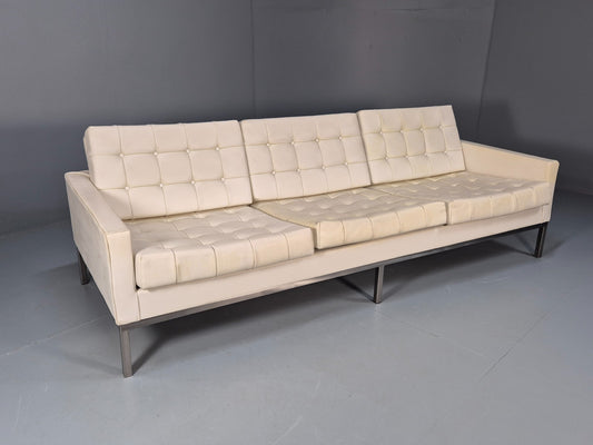 Vintage Hille Florence Knoll Design 3 Seat Sofa Original Vinyl 1960 EB9801 M3SS - UKDK FURNITURE