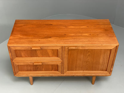 Vintage Danish Teak Sideboard By Omann Jun Drawers Shelving Retro EB9815 MWOO - UKDK FURNITURE