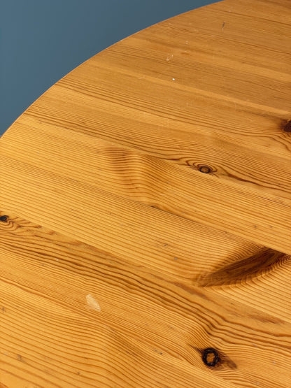 Vintage Round Solid Pine Dining Table By Hamlet Furniture 1970s EB9521 MWOO - UKDK FURNITURE