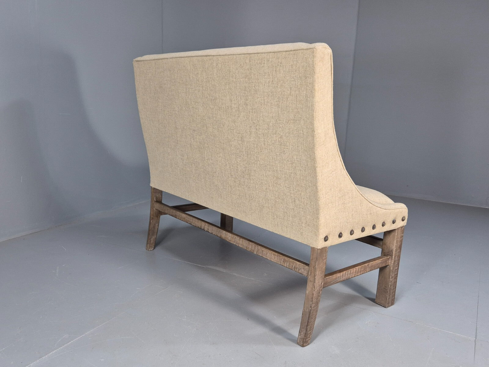 Vintage Danish 2 Seat Sofa Classic Antique Style Modern Cream Wool EB9587 V2SS - UKDK FURNITURE