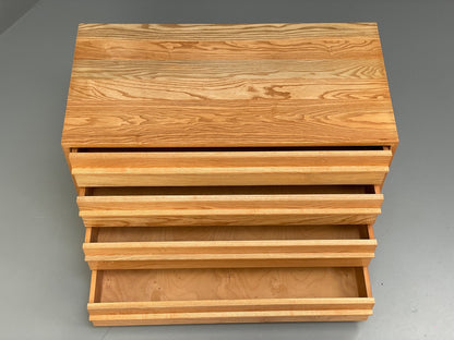 Solid Ash Chest Of Drawers With Mid Century Styled Handles Modern EB9724 MWOO - UKDK FURNITURE
