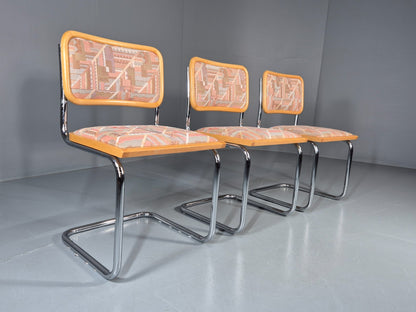 3 Cesca Dining Chairs Marcel Breuer Bauhaus Classic 1980s Retro EB11208 MDIN1