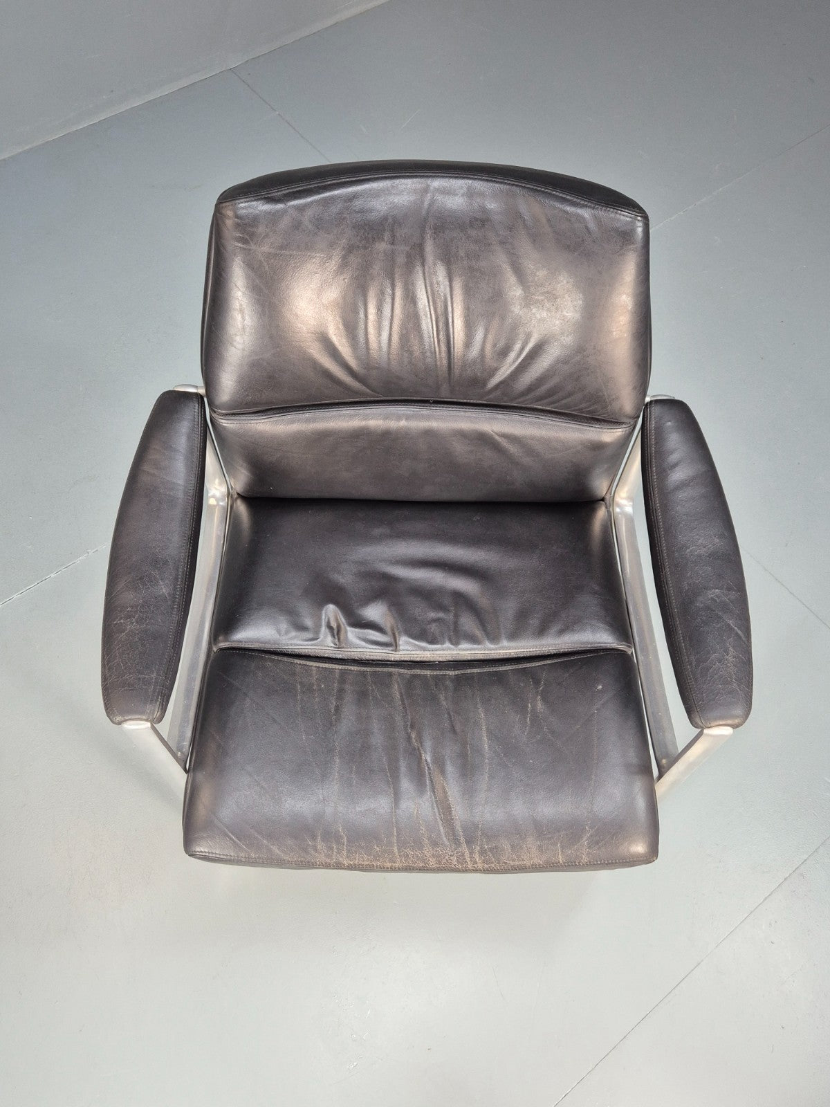 Roder Sohne Leather and Aluminium Boardroom Chair 1960s Retro MCM EB10645 MNOR2