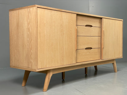 Modern Danish Oak Sideboard - Sliding Door Drawer Mid Century Style EB10836 MWOO14