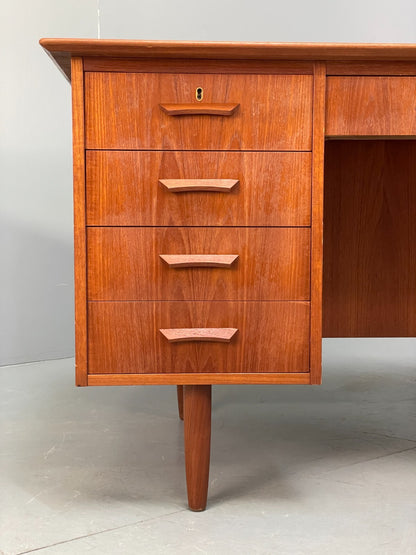 Vintage Danish Teak Desk With Drawers Shelving Mid Century Style EB9125 MWOO - UKDK FURNITURE