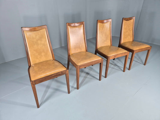 4 Vintage G plan Dining Chairs Teak Mustrad Vinyl Retro Mid Century EB11887 MDIN1