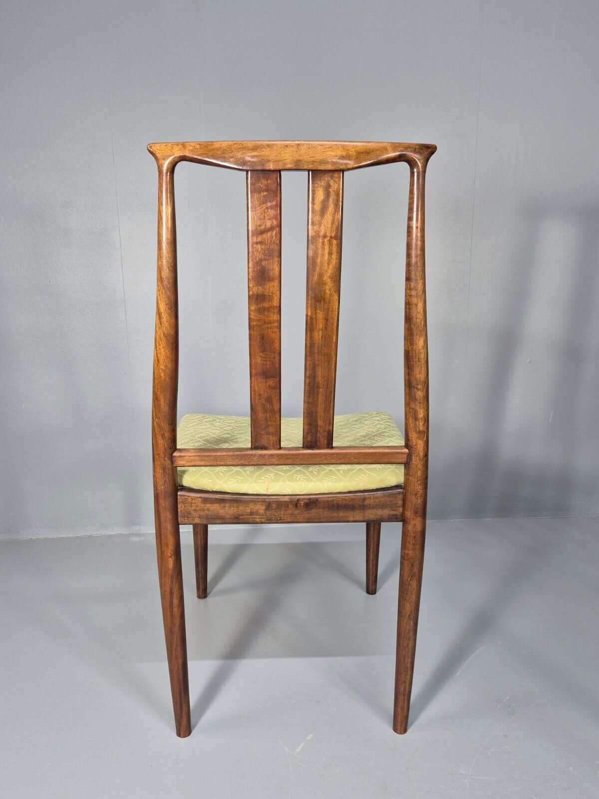 8 Vintage Danish Design Dining Chairs High back Hardwood Green 1970s EB9143 MDIN - UKDK FURNITURE