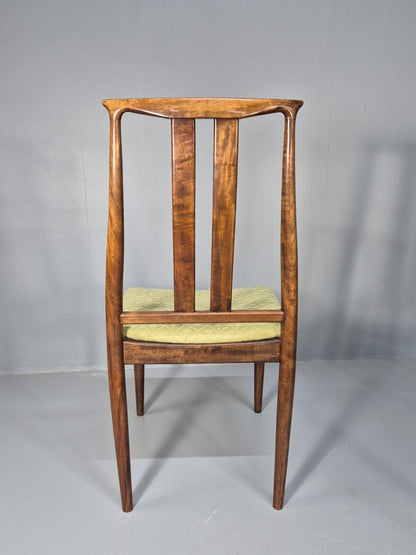 8 Vintage Danish Design Dining Chairs High back Hardwood Green 1970s EB9143 MDIN - UKDK FURNITURE
