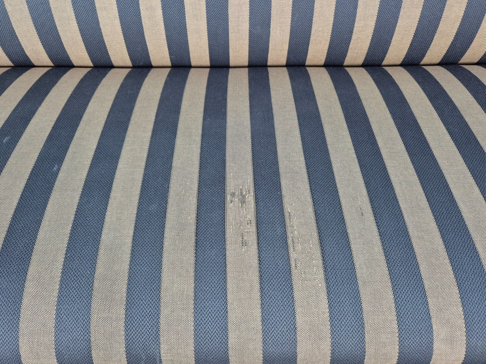 Vintage Danish 1950s Striped Sofa Mid Century Modern Shape Retro EB9559 M3SS - UKDK FURNITURE