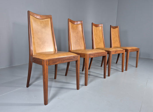 4 Vintage G plan Dining Chairs Teak Mustrad Vinyl Retro Mid Century EB11887 MDIN0