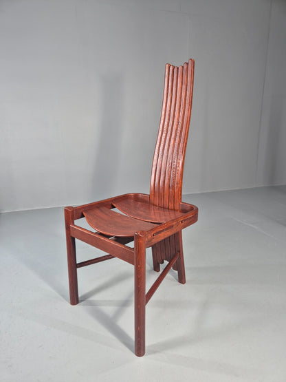 6 1980s Post Modern design Dining Chairs Allmilmo Retro Brutalist EB11000 VDIN13