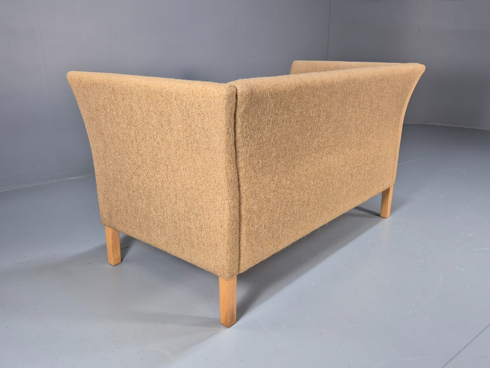 Vintage Danish 2 Seat Sofa Mid Century Beige Wool 1970s Retro EB9641 M2SS - UKDK FURNITURE