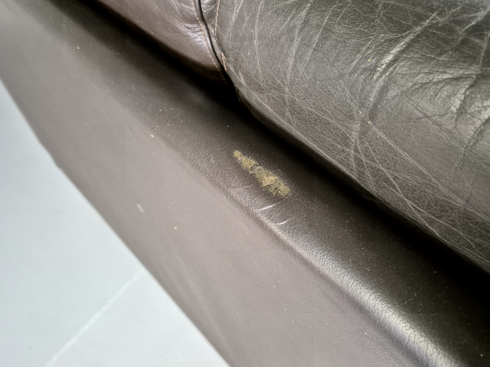 2 Seat Sofa Vintage Danish Brown Leather 1970s Retro MCM EB7314 M2SS13