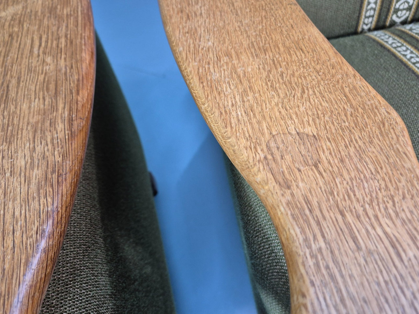 2 Kjaernulf Lounge Chairs Retro 1970s Green Light Oak Retro EB10750 VCLO20