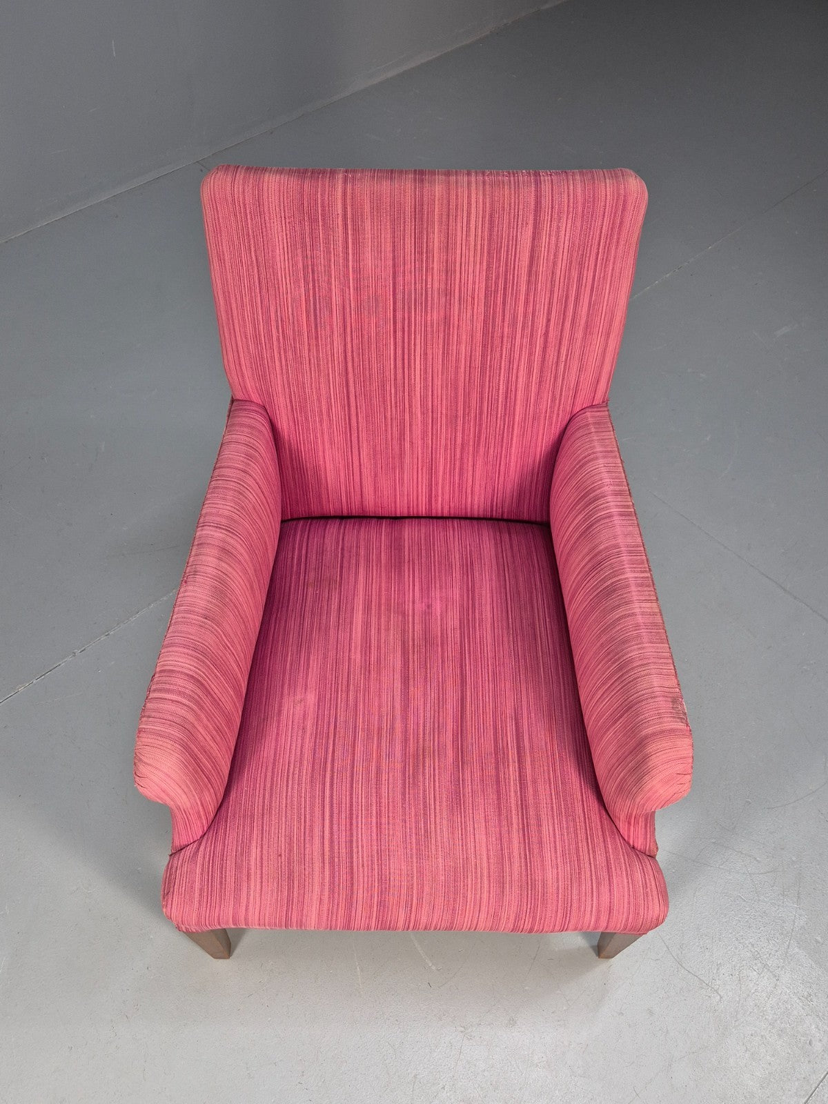 Vintage Danish Pink Chenille Lounge Chair 1950s Retro Mid Century EB10211 MNOR2