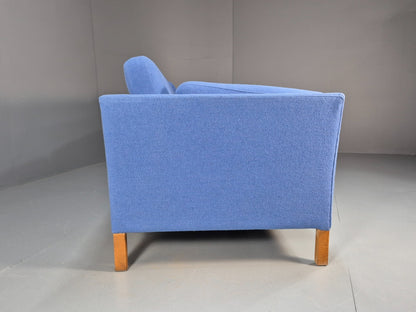 Vintage Danish 1980s Blue Wool 3 seat Sofa Mid Century Modern Retro EB9569 M3SS - UKDK FURNITURE