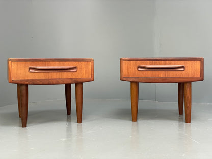 Vintage G Plan Teak Bedside Cabinets Pair Fresco Range 1960s Retro EB10008 MWOO - UKDK FURNITURE