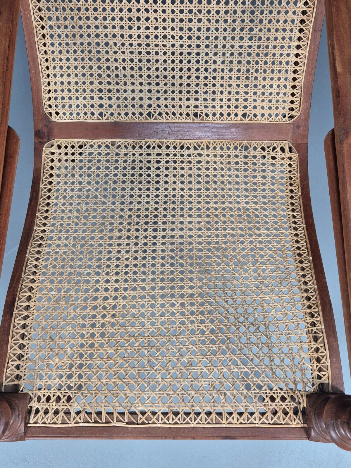 Vintage Campaign Plantation Chair Rattan Teak Retro Antique Style EB8872 VBER - UKDK FURNITURE