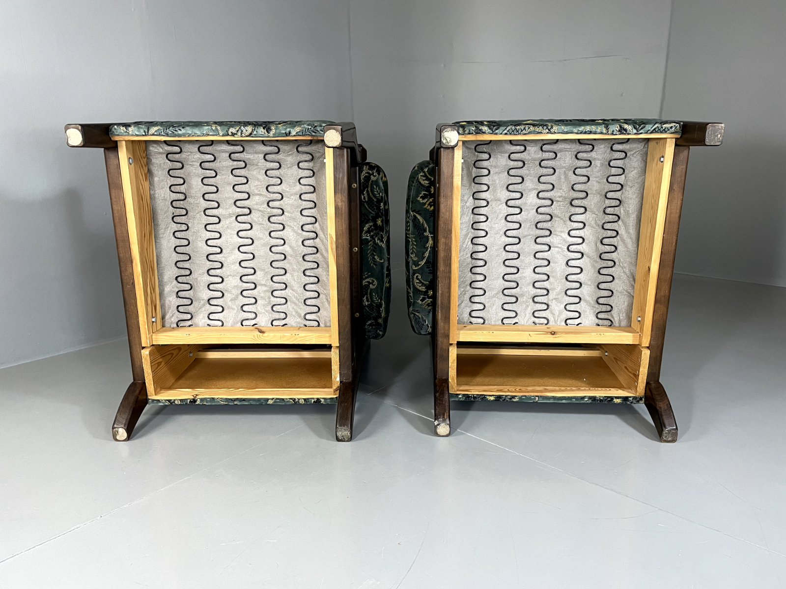 EB5517 A Pair Vintage Danish 1970s Floral Lounge Chairs, Kitsch, Retro, VCLO - UKDK FURNITURE