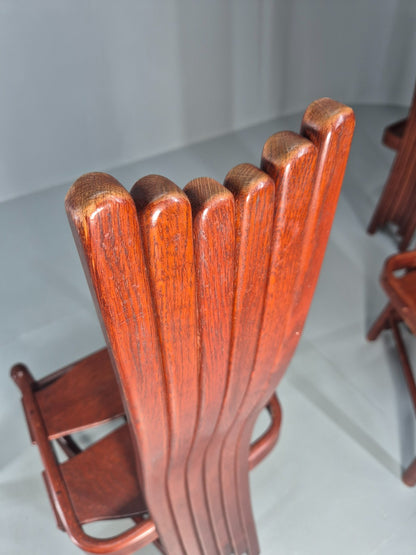 6 1980s Post Modern design Dining Chairs Allmilmo Retro Brutalist EB11000 VDIN20