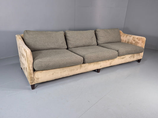 Vintage 4 Seater Settee Velvet and Wool Upholstery Modern Design EB11669 M4SS0