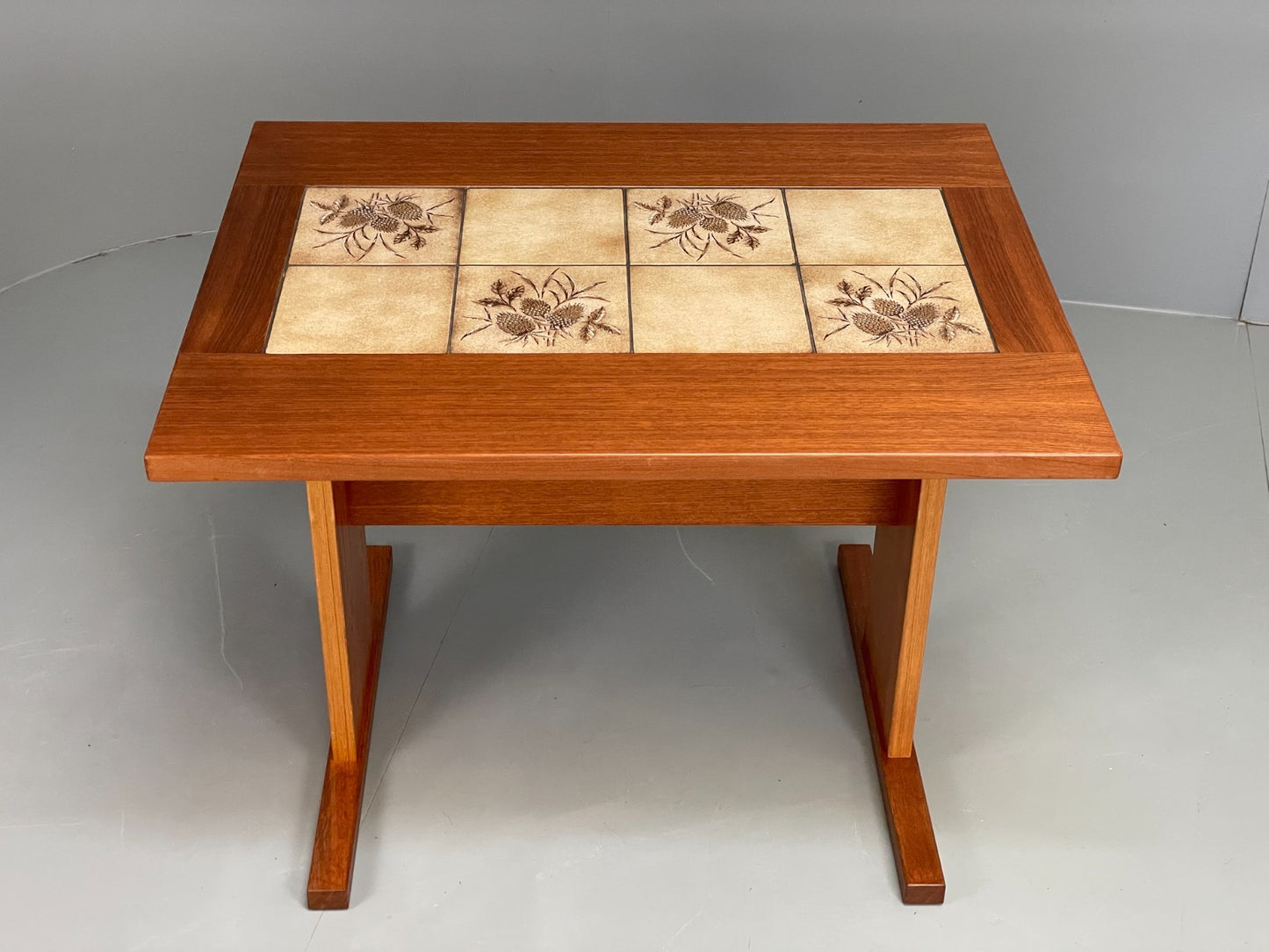 Vintage Teak Dining Table Tile Topped Danish Drop Leaf 1980s EB11563 MWOO18