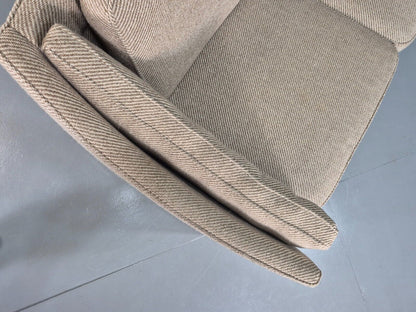 Vintage Danish 3 Seat Sofa Beige Wool Legged Frame 1980s Retro MCM EB7792 M3SS - UKDK FURNITURE