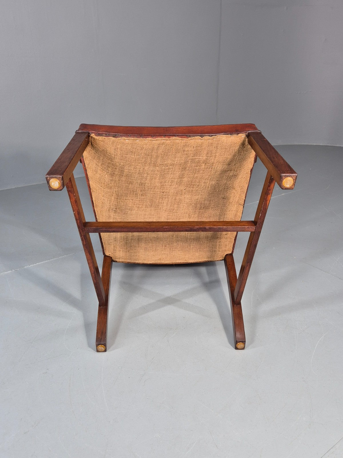 Danish Desk Chair 1930s Vintage Leather and Teak Kaare Klint Style EB10769 VLEA12
