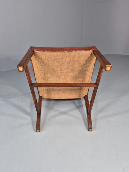 Danish Desk Chair 1930s Vintage Leather and Teak Kaare Klint Style EB10769 VLEA12