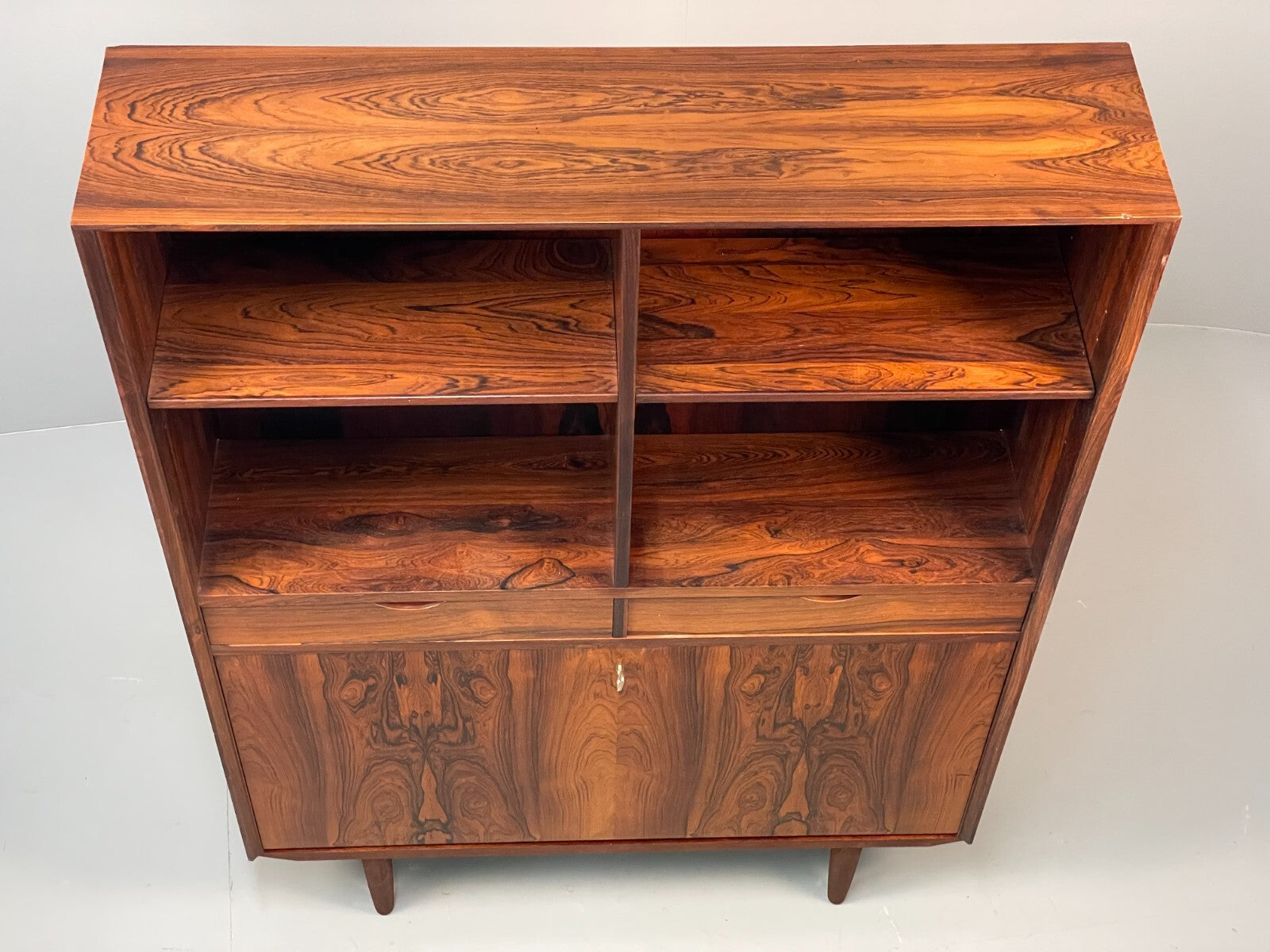 Vintage Danish Midcentury Drop Door Cocktail Cabinet Storage Unit EB8410 MWOO - UKDK FURNITURE