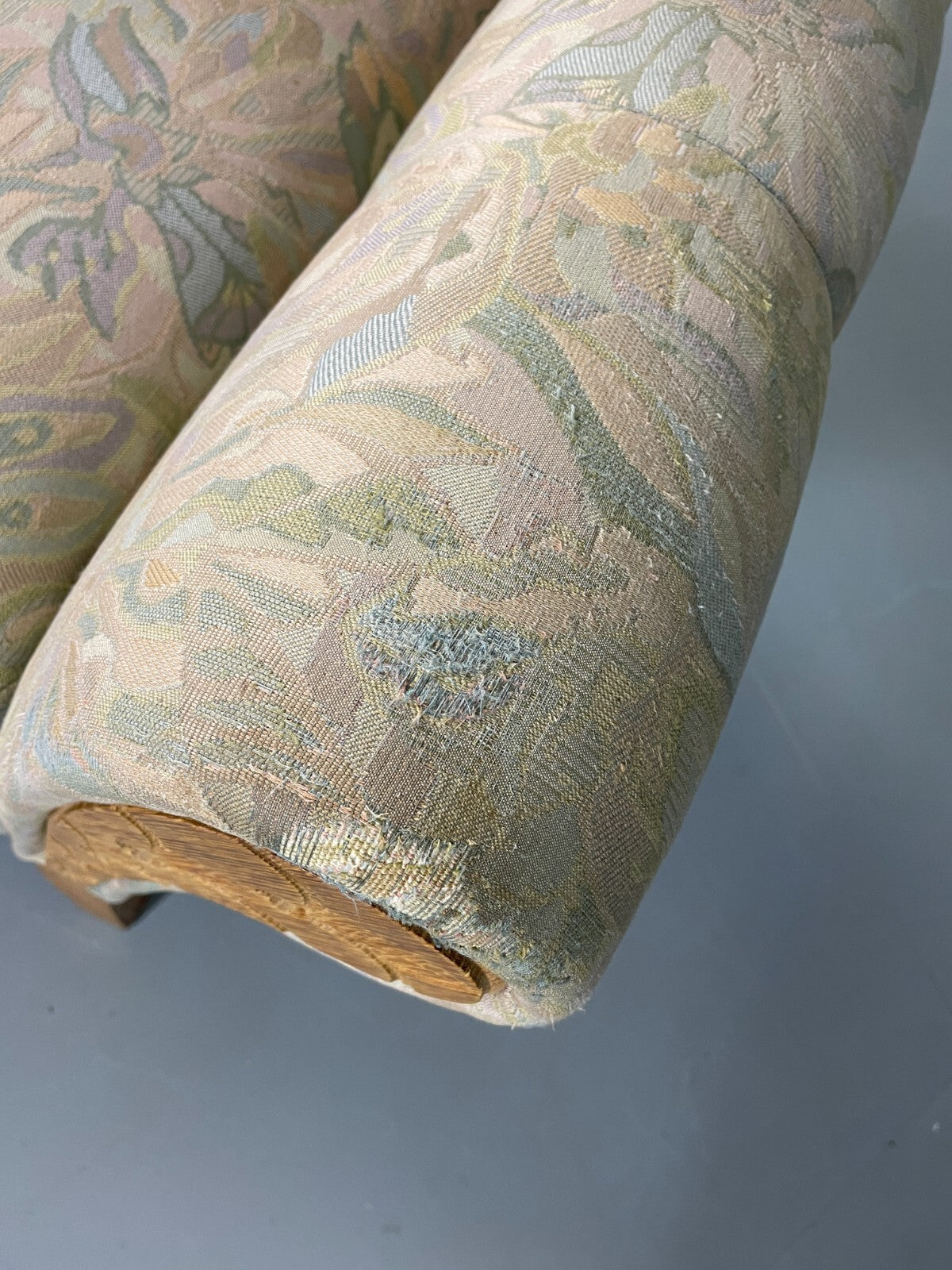 2 Danish Lounge Chairs Kjaernulf Oak Floral Cotton Vintage Retro EB6749 MNOR15