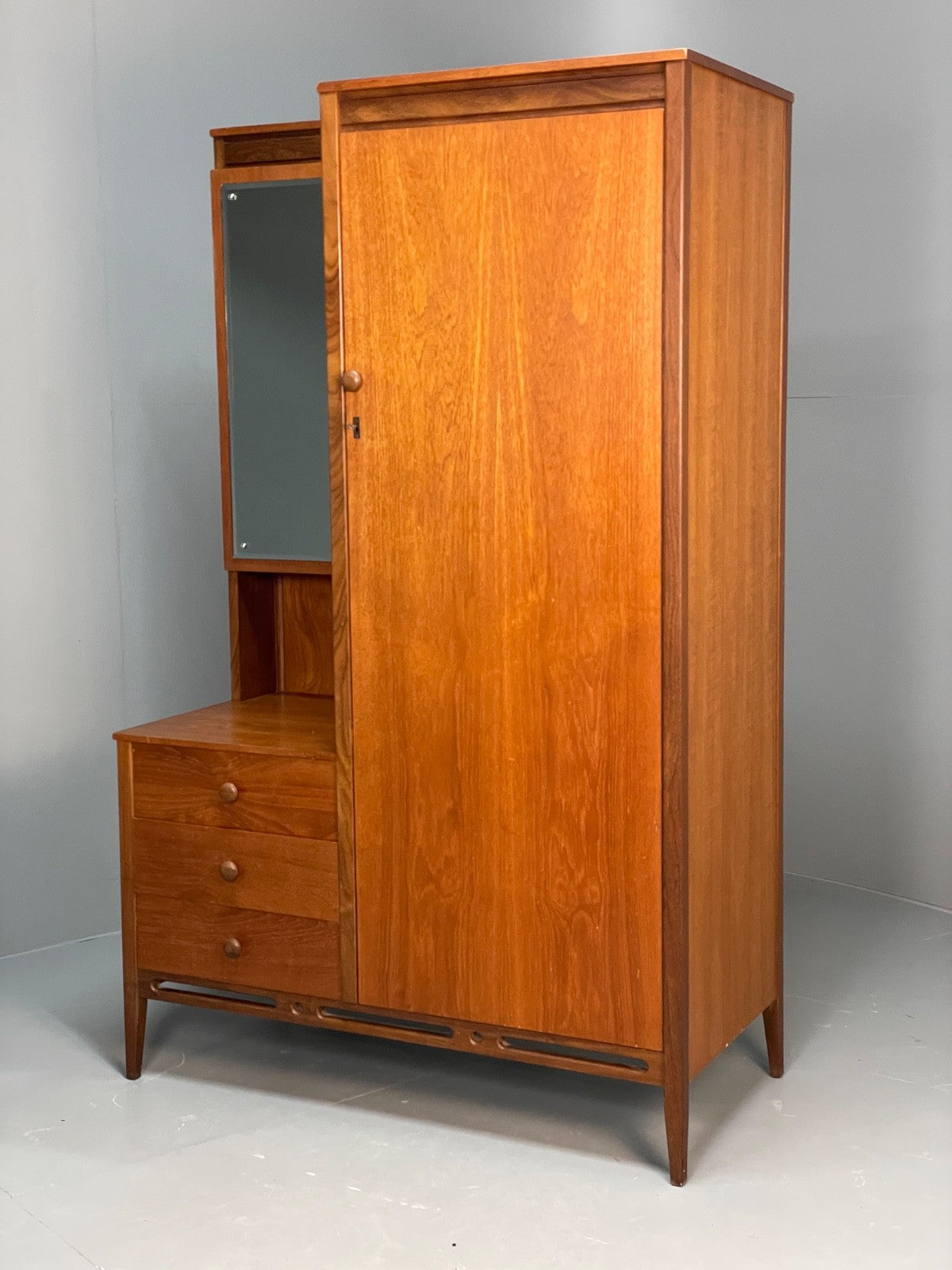 Vintage Teak Storage Unit Drawers Wardrobe Shelving 1960s Nathan EB11040 MWOO0