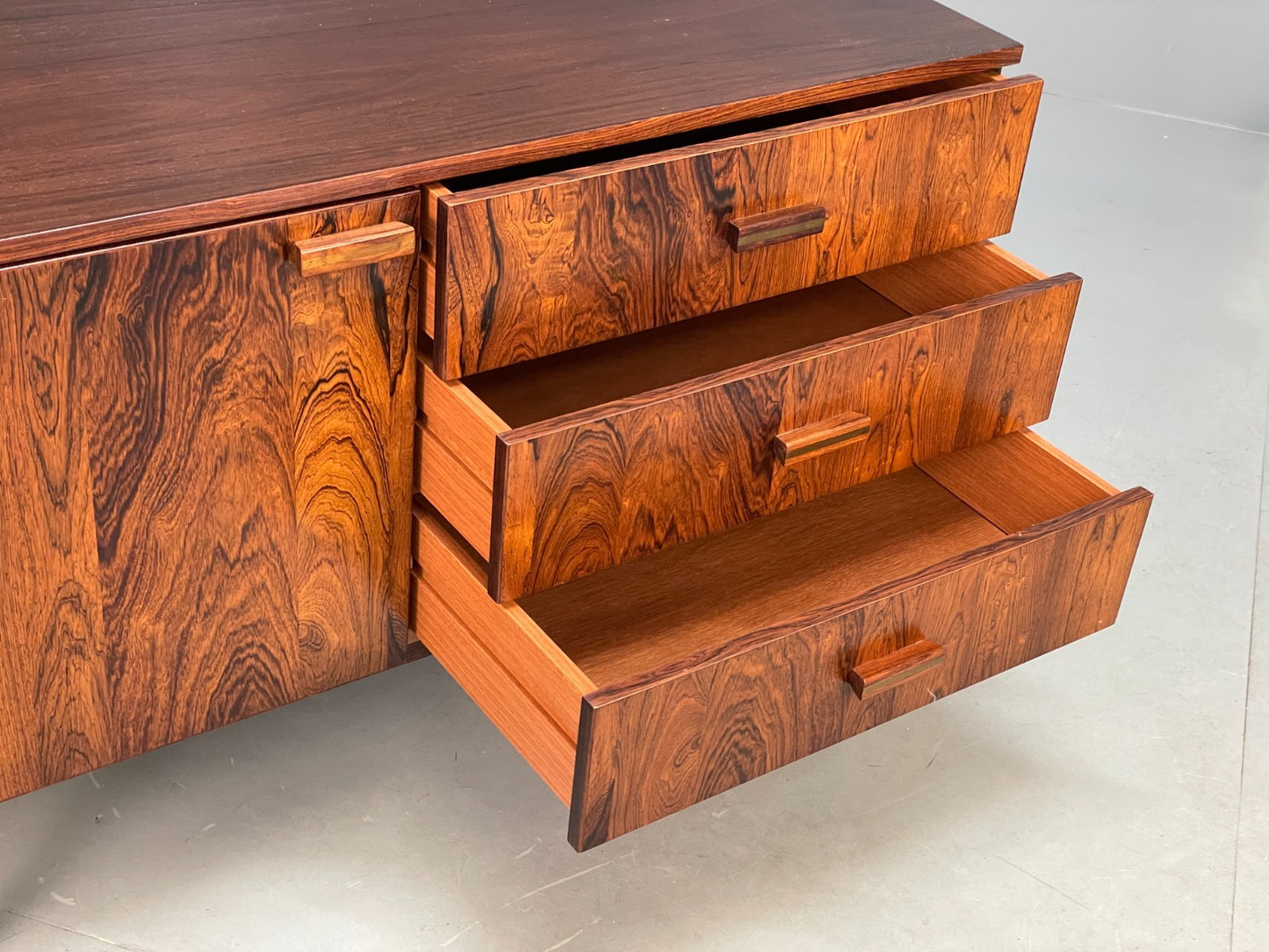 Vintage Danish Sideboard 1970s Mid Century Style Shelving Drawers EB8828 MWOO2