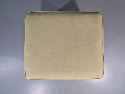 Mid Century Footstool Danish Vintage Green Wool Teak Frame 1970s EB11034 MFOO5