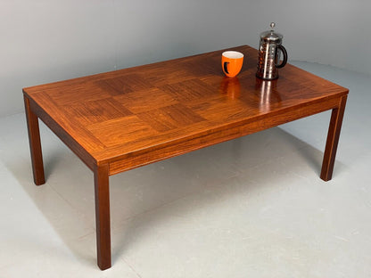 Midcentury Rectangular Chequerboard Pattern Coffee Table By Heggen EB8670 MWOO - UKDK FURNITURE