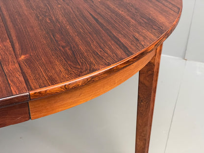 Vintage Extending Dining Table Circular 1960s Danish N.C Møbler EB10914 MWOO7