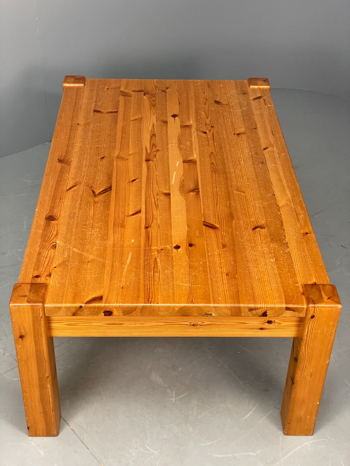 Large Vintage Scandinavian Solid Pine Coffee Table 1980s EB7840 MWOO - UKDK FURNITURE