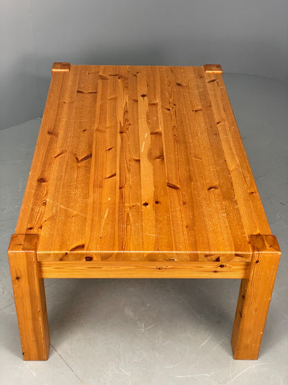 Large Vintage Scandinavian Solid Pine Coffee Table 1980s EB7840 MWOO - UKDK FURNITURE