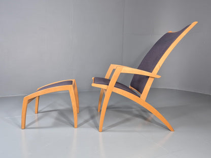 Vintage Danish Lounge Chair and Footstool Luna by Morten Gottler EB11357 MNOR2