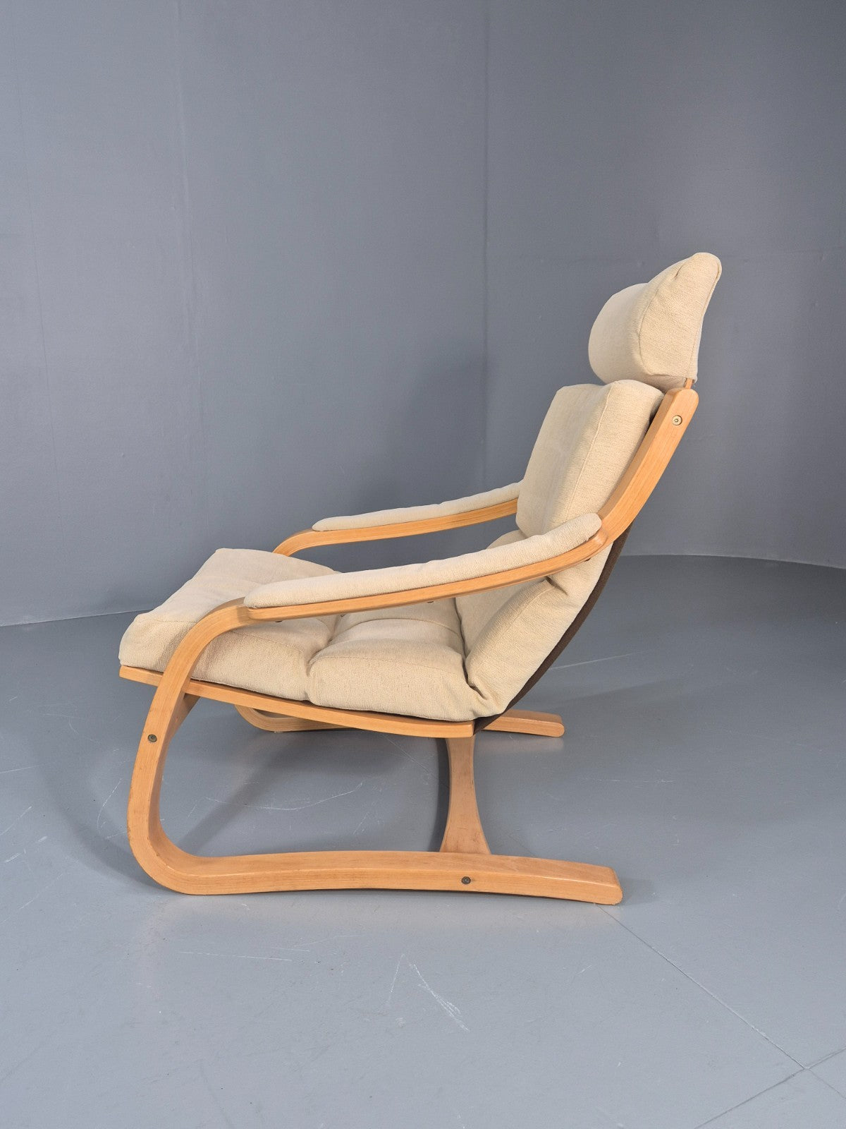 Vintage Danish Bentwood Lounge Chair Cantilever Design 1970s Retro EB11373 MBEN10