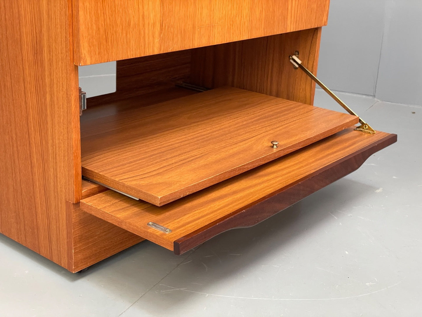 Vintage Teak Media Unit 1970s Retro Drawer EB10010 MWOO - UKDK FURNITURE