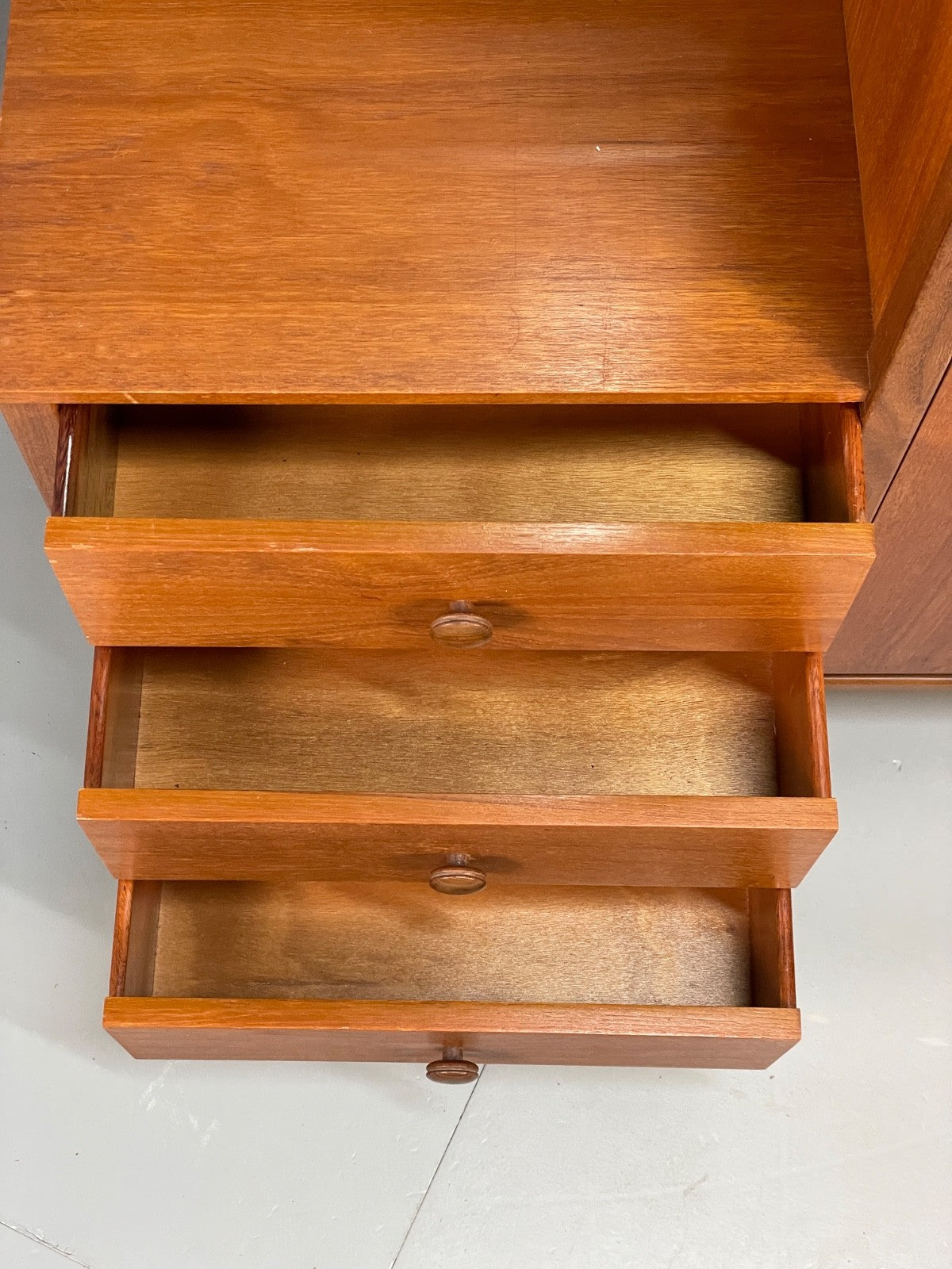 Vintage Teak Storage Unit Drawers Wardrobe Shelving 1960s Nathan EB11040 MWOO11