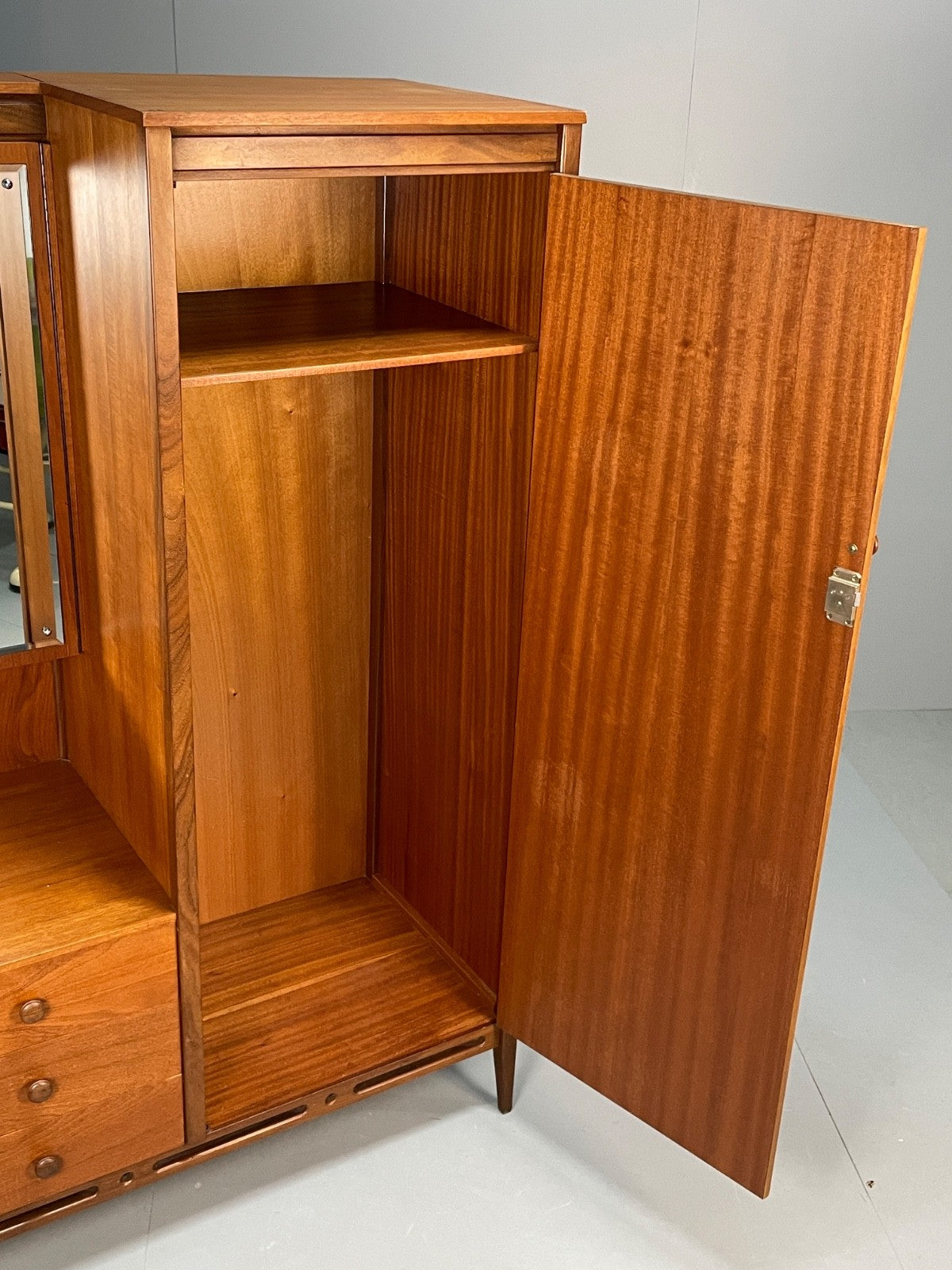 Vintage Teak Storage Unit Drawers Wardrobe Shelving 1960s Nathan EB11040 MWOO5