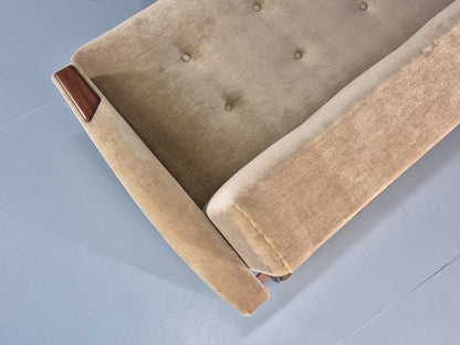 Vintage Sofa Bed Mid Century Denmark Teak Paws  Velour Retro 1960s EB11391 M4SS20