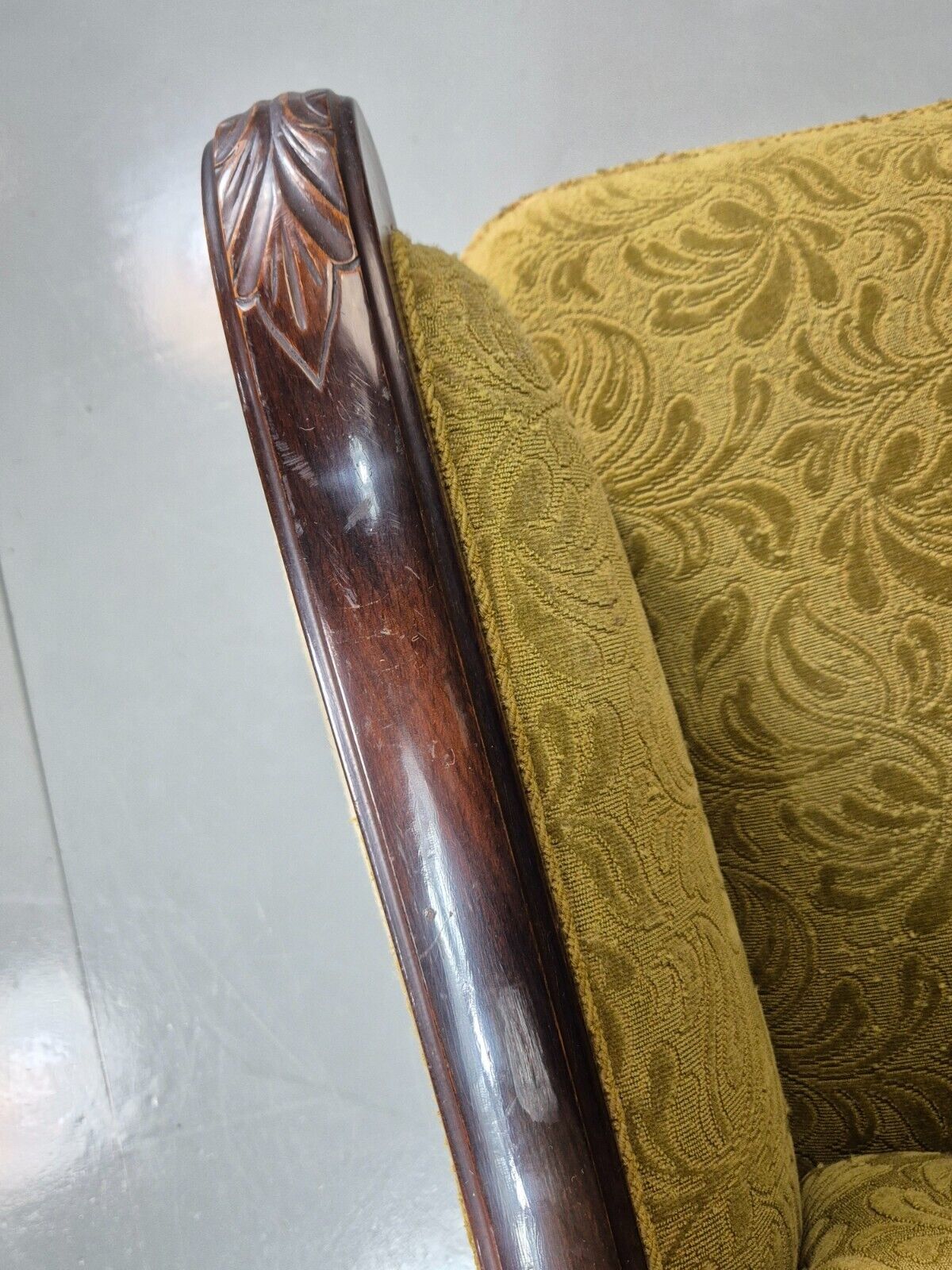 Vintage Danish Lounge Chairs Green and Cream Shell Back 1940s Deco EB7658 VCLO - UKDK FURNITURE